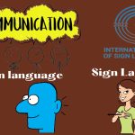 Communication through spoken and sign language
