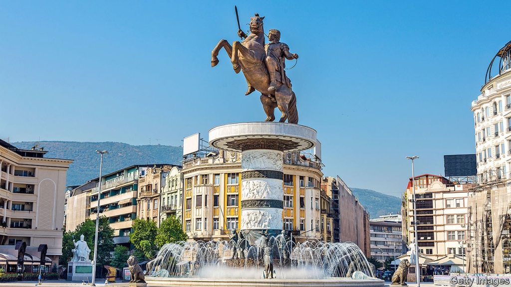 Statue of Alexander the Great in Macedonia (pic- The Economist)