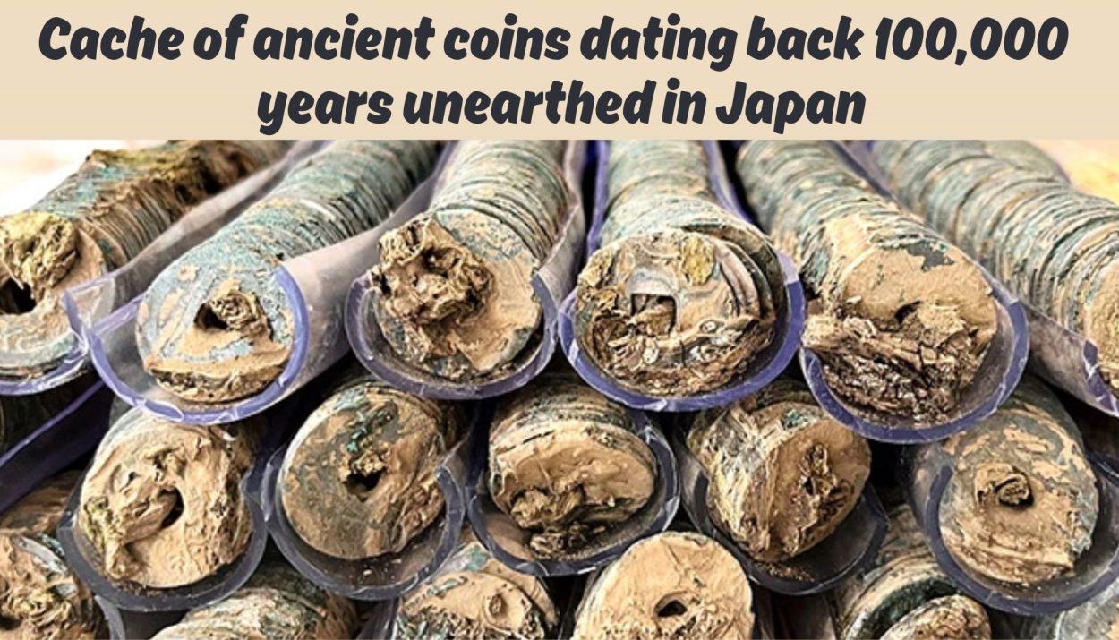 Cache of ancient coins dating back 100,000 years unearthed in Japan